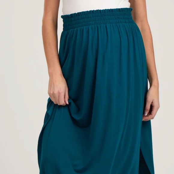 NWOT Deep Blue Maxi Skirt - Picture 2 of 7